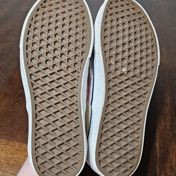 Women's Sz 8.5 Pink Checkered Slip On Vans - Picture 6 of 6